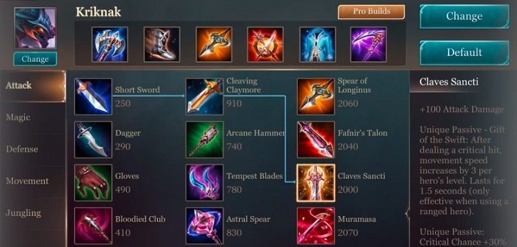 Arena of Valor Items