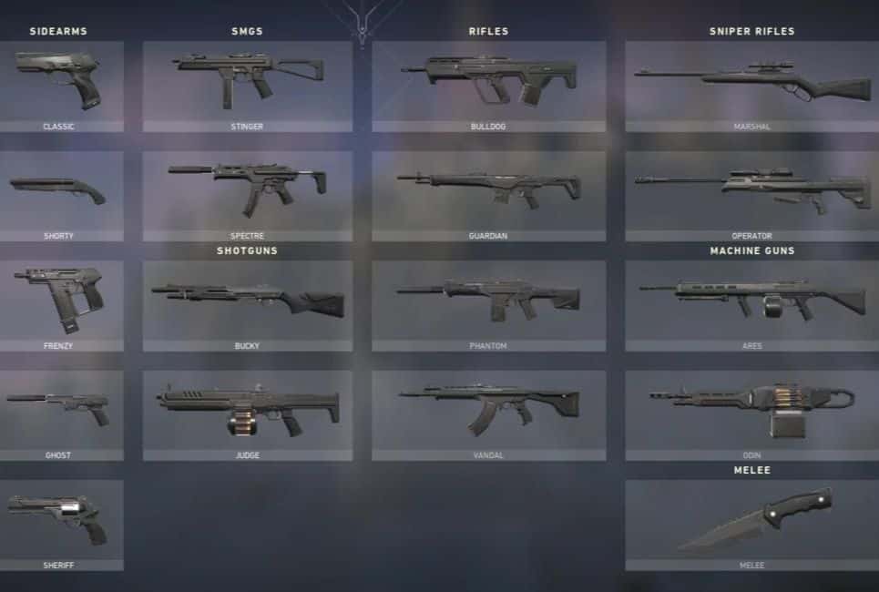 valorant weapons