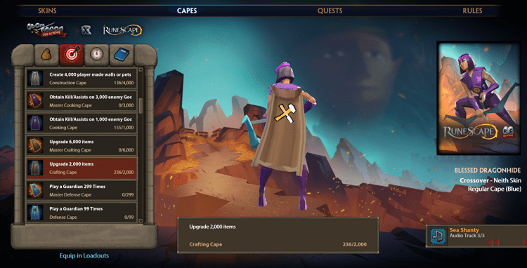 smite x runescape crossover capes