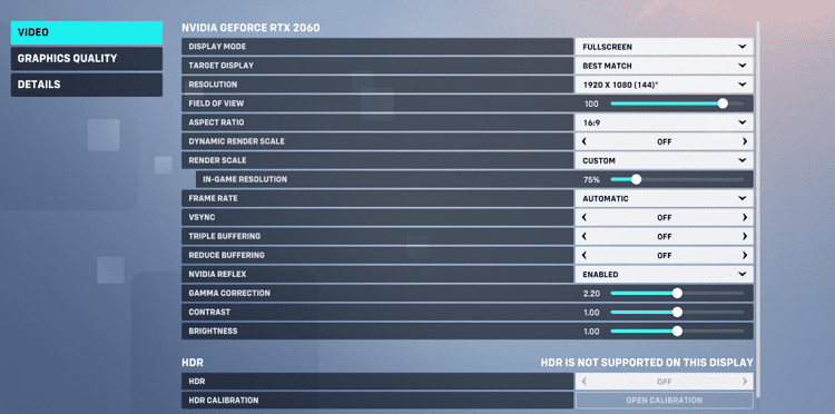 overwatch 2 video and graphic settings